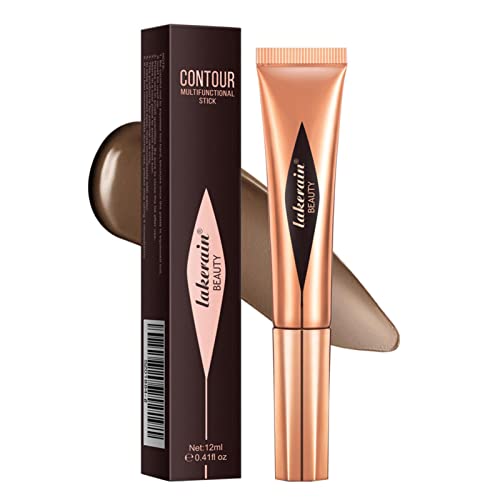 Flüssige Rouge Beauty Wand, Gesichts Highlighter Und Bronze Stick Mit Kissen Applicator Befestigt, Schimmer Lange Anhaltende Seidige Creme Rouge Make-up Stick Für Wangen von Pomrone