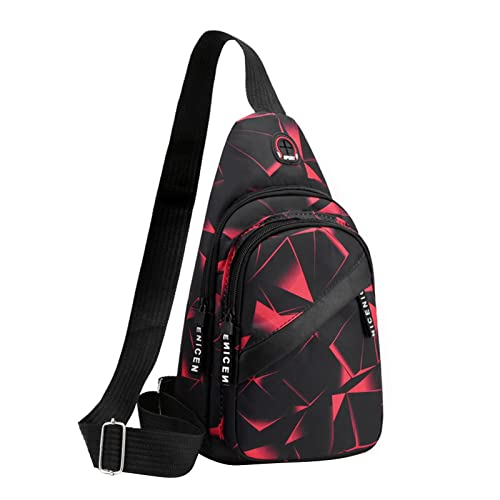 Pomrone Brusttasche Sling Rucksack Sling Bag Schultertasche Umhängetasche Dreieck Pack Herren Und Damen Leicht Kleier Sling Rucksäcke Für Wanderungen, Reisen, Radfahren, Hundewandern von Pomrone