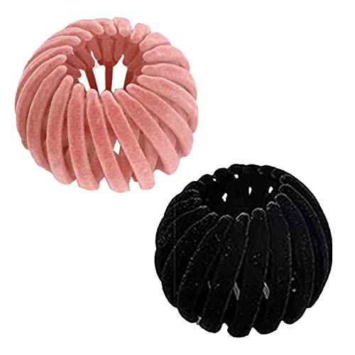 2 Stück Vogelnest Haarspange für Damen, Haarnadel Lazy Plate Pferdeschwanz Halter, Vintage Vogelnest Haarklammern Große Haarclips Haargreifer Haar Accessoire Haarschmuck für Mädchen Damen von Pomurom