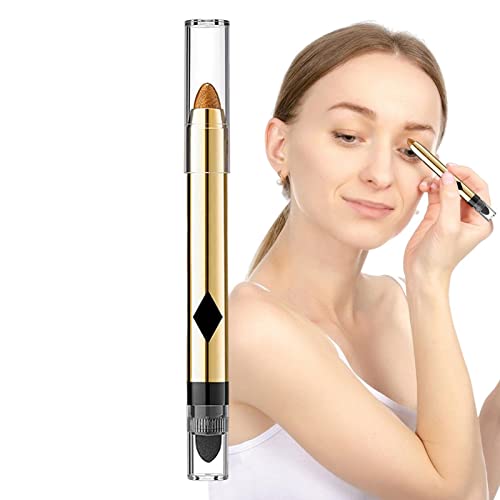 2-in-1 Perlglanz-Lidschatten-Make-up-Stift - Doppelseitiger Perlglanz-Creme-Lidschattenstift | Crayon Brightener Highlighter Makeup Stick Kit, wasserfestes, schimmerndes Eyeliner-Make-up Pomurom von Pomurom