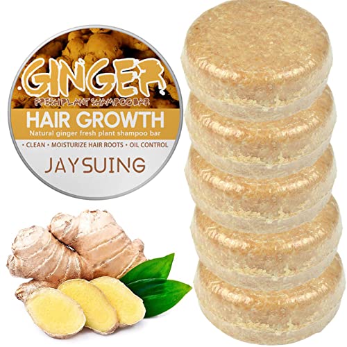 Ginger Hair Regrowth Shampoo Bar, Ingwer haarwuchs Shampoo Bar, Shampoo Seife Anti Schuppen, Festes Shampoo gegen haarausfall für Damen Herren, Anti Hair Loss Shampoo Bar, Reparatur des Haarwachstums von Pomurom