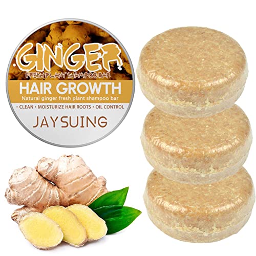 Ginger Hair Regrowth Shampoo Bar, Ingwer haarwuchs Shampoo Bar, Shampoo Seife Anti Schuppen, Festes Shampoo gegen haarausfall für Damen Herren, Anti Hair Loss Shampoo Bar, Reparatur des Haarwachstums von Pomurom