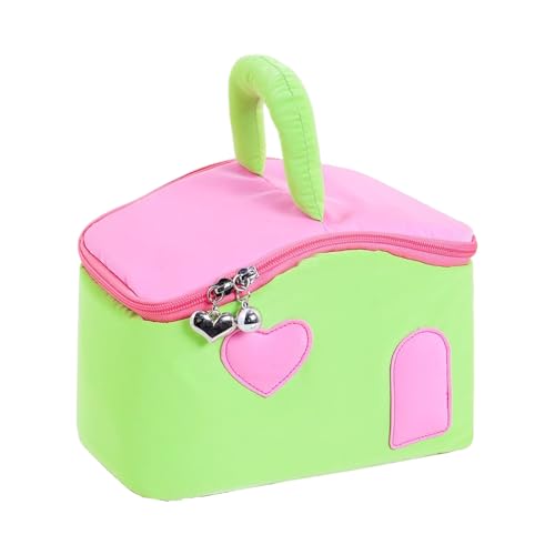 Make-up Organizer Tasche | Makeup Etui Für Damen Im Häuser Design,Aufbewahrungsorganizer Handliche Kosmetiktasche Für Frauen Mädchen Tägliche Fahrten Roadtrip Backpacking Geschäft Outdoor von Pomurom