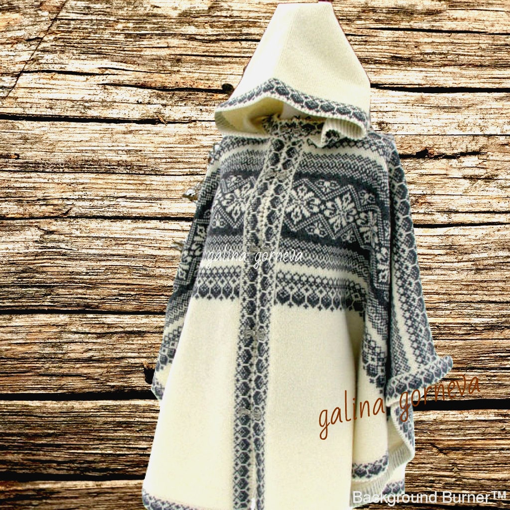 Handgemachte Wolle Stricken Poncho, Stilvolle Frau Cape Handgemachte Wolle Stricken Poncho, Stilvolle Frau Cape von PonchoShawlScarves