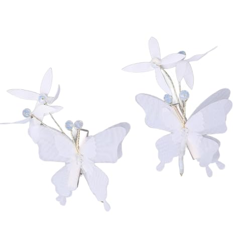 2 PCs Stoff Haarclips, Elegante Entenhaarpins Haarneitsclips Haarzubehör für Frauen Mädchen von Pongnas