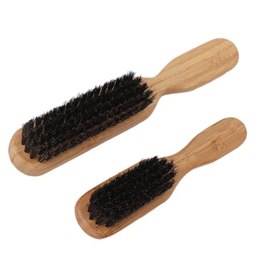 2 teiliges Bartbürsten Kamm Set, Rasierpinsel, Herren Bartkamm Schnurrbart Styling Reinigungswerkzeug von Pongnas