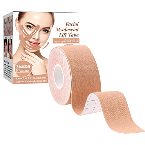 Face Lift Tape, Ultradünnes, Unsichtbares Gesichtsband, Wasserdichte, Hochelastische Sofort-Facelift-Aufkleber, um Schlaffe Haut zu Heben, Gesichtsfalten, Doppelkinn zu Verbergen von Pongnas