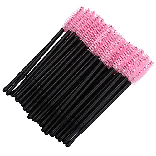 Pongnas Einweg Wimpernpinsel Wimperntusche Zauberstäbe Applikator Makeup -Bürstenset für Natürliche Wimpern Make -up Tragbare 100pcs (PINK) von Pongnas