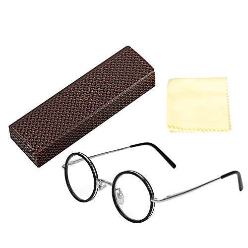 Pongnas Lesebrille Mens Women Unisex Magnifying Glasses Retro Runde komfortable Brillen Stilvolle Presbyopie Brille(200 Grad) von Pongnas