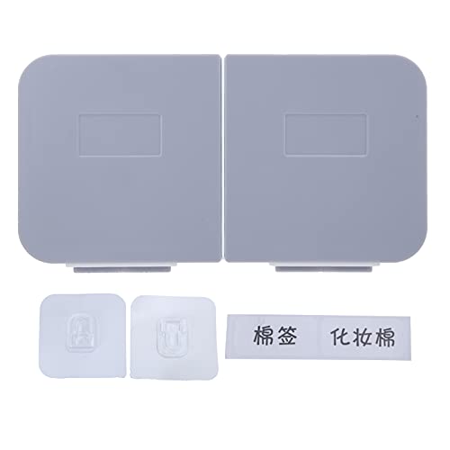 Pongnas Make -up -Organisator, Make up Box Organizer Box mit Schnalle Wand Bauchmuskeln für Badezimmer (Weiß grau) von Pongnas