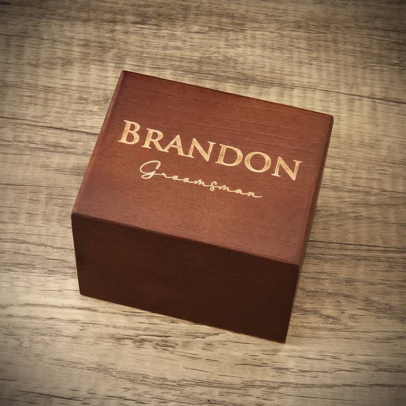 Personalisierte Holzuhrenbox, Uhrenbox Aus Holz Mit Gravur, Benutzerdefinierte Groomsman Geschenkbox, Trauzeuge Herrengeschenkbox, Brautjungfer von PongsArt