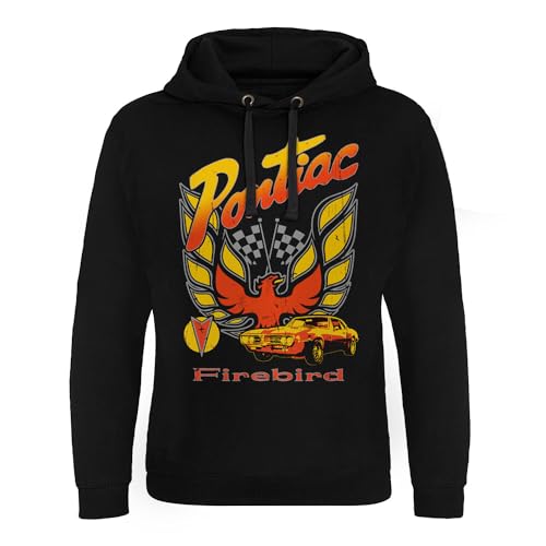 Pontiac Offizielles Lizenzprodukt Firebird Retro Epic Hoodie (Schwarz), X-Large von Pontiac
