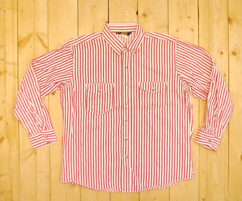 Jahrgang 1980 Oshkosh Button-Down Hemd Gestreift/Retro Sammlerstücke Selten von PontiacDryGoods