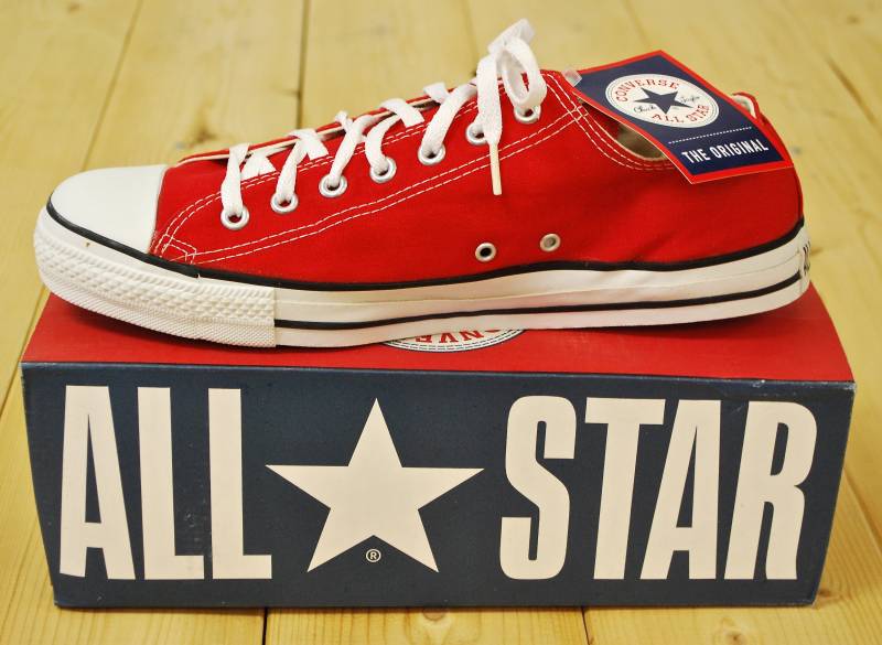Vintage 1990Er Deadstock Red Converse Chuck Taylor Lo-Top Sneaker/Größe 12 Made in U.s.a. Retro Collectable Rare Vintage 1990Er Deadstock Red Converse Chuck Taylor Lo-Top Sneaker/Größe 12 Made in U.s.a. Retro Collectable Rare von PontiacDryGoods