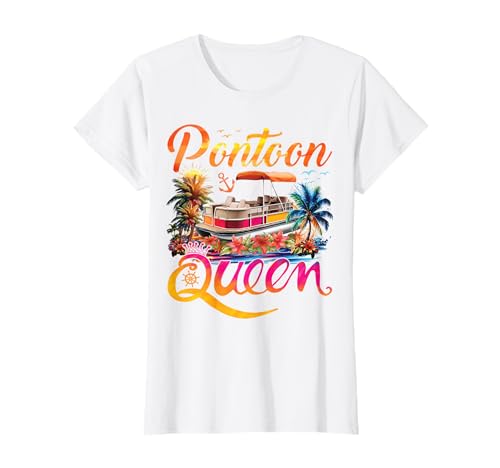 Damen Lustiger Ponton Queen Mädchen Frauen Sommer Pontoning Boot Party T-Shirt Damen Lustiger Ponton Queen Mädchen Frauen Sommer Pontoning Boot Party T-Shirt von Pontoon Queen Pontoon Boating Accessories Co.