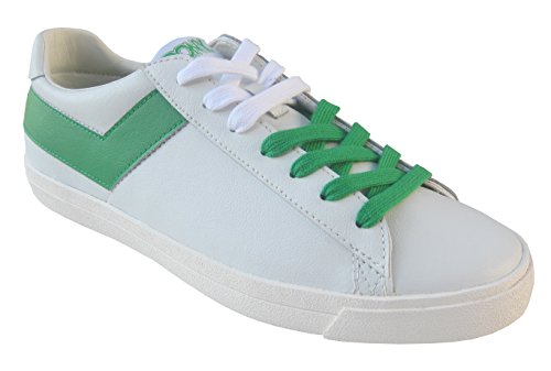 Pony Topstar Leather OX [ GR. 40 ] Herren Leder Sneaker SCHNÜRER WEIß von Pony