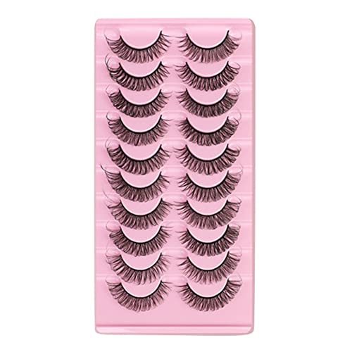 Beliebte Style Strip Lashes Private Labels Faux Mink Wimpernverlängerungsstreifen Deep Curl Eyelash Eyeliner Schablone Augen (F, One Size) von Poo4kark