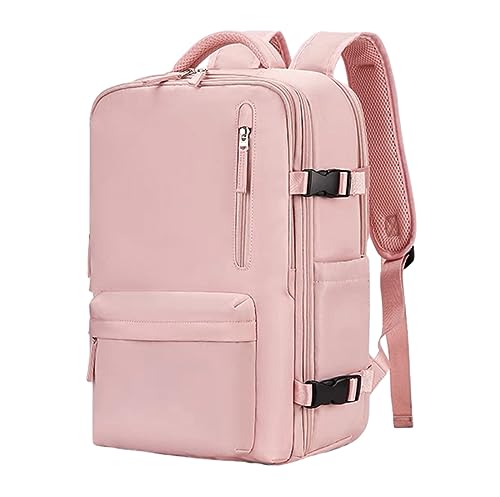 Damen-Reise-Umhängetasche, großes Fassungsvermögen, leicht, getrenntes Schuhfach, multifunktionaler Gepäck-Rucksack, Kurze Reise, schlechte Reisetasche Ladegerät-Organizer-Tasche (Pink, One Size) von Poo4kark