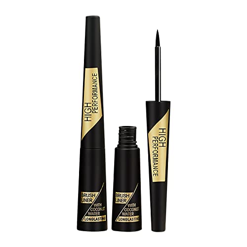 Elegant Insanely Tattooed Eyeliner Proof & Sweat Proof Liquid Eyeliner Tip Applicator Pigmentierter flüssiger Eyeliner Make-up Wasserdichter Eyeliner 5ml (Black, One Size) von Poo4kark