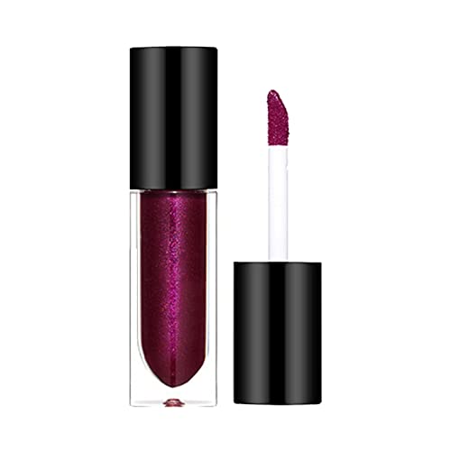 Ipstick Starry Girl Lip Glaze Non Stick Cup Lip Glaze Lip Glaze Perlglanz-glänzender Lipgloss-Lippenstift Lippenstift Glänzend (C, One Size) von Poo4kark