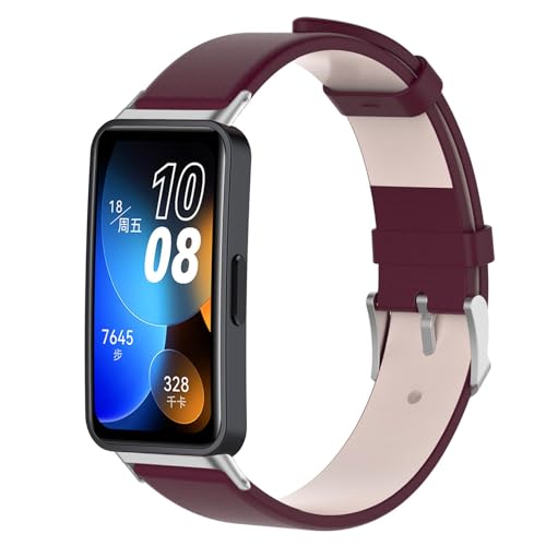 Poo4kark Aarmband für HUAWEIBand 8/9 Watch, PULeder Uhrenarmband für Damen Herren Ersatz Uhrenarmbänder Schnellverschluss Ersatzarmband (D, One Size) von Poo4kark