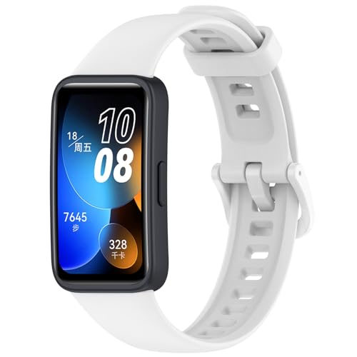 Poo4kark Aarmband für HUAWEIBand 8/9 Watch, Silikon Uhrenarmband für Damen Herren Ersatz Uhrenarmbänder Schnellverschluss Ersatzarmband (B, One Size) von Poo4kark