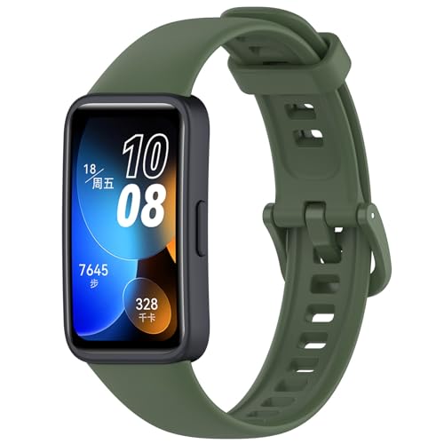 Poo4kark Aarmband für HUAWEIBand 8/9 Watch, Silikon Uhrenarmband für Damen Herren Ersatz Uhrenarmbänder Schnellverschluss Ersatzarmband (C, One Size) von Poo4kark