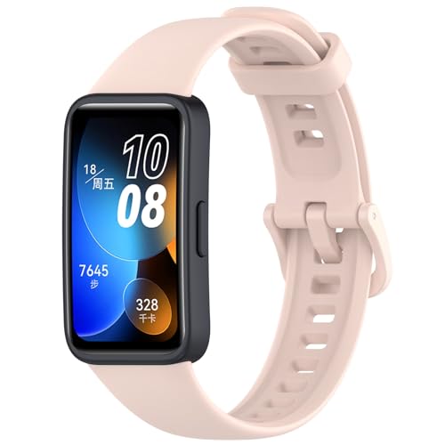 Poo4kark Aarmband für HUAWEIBand 8/9 Watch, Silikon Uhrenarmband für Damen Herren Ersatz Uhrenarmbänder Schnellverschluss Ersatzarmband (F, One Size) von Poo4kark