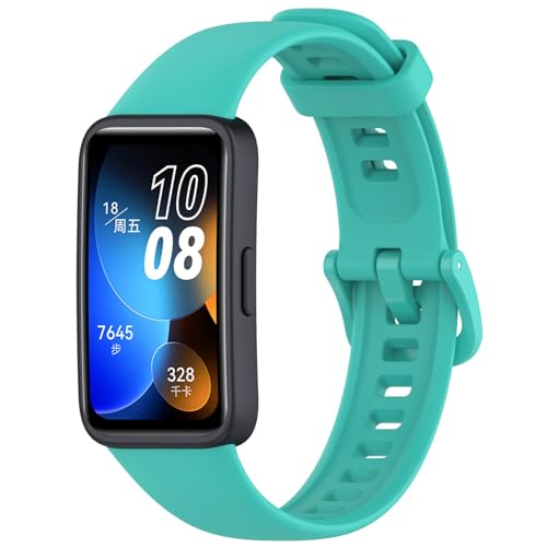 Poo4kark Aarmband für HUAWEIBand 8/9 Watch, Silikon Uhrenarmband für Damen Herren Ersatz Uhrenarmbänder Schnellverschluss Ersatzarmband (H, One Size) von Poo4kark