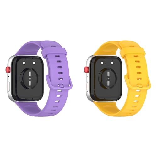 Poo4kark Armband kompatibel mit Huawei Watch Fit 4/Fit 4 Pro Ersatzarmbänder Uhrenarmband Weich Silikon Sportarmband für Damen Herren, Atmungsaktiv Band (Y 2ER, 24mm) von Poo4kark