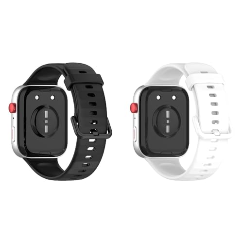 Poo4kark Armband kompatibel mit Huawei Watch Fit 4/Fit 4 Pro Ersatzarmbänder Uhrenarmband Weich Silikon Sportarmband für Damen Herren, Atmungsaktiv Band (Z 2ER, 24mm) von Poo4kark