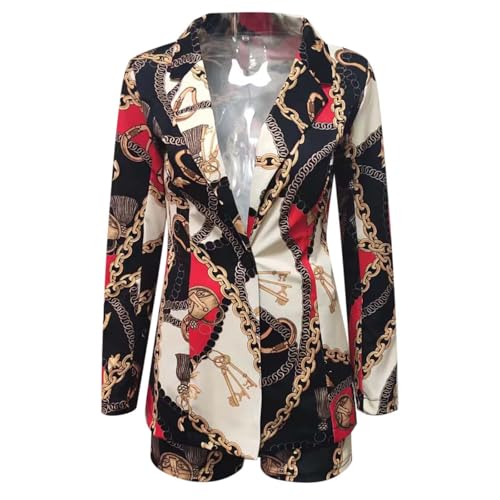 Poo4kark Bling Galaxy Neuer modischer zweiteiliger im Slim Fit für Damen (Multicolour #1, XXL) von Poo4kark