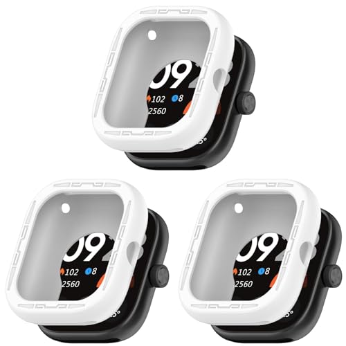 Poo4kark Hülle Kompatibel mit Redmi Watch 4 Smartwatch【Silikonhülle】 Weich Case Anti-Drop Schutzhülle 3PCS Ultradünne PC Schutz Uhrengehäuse (1-3PCS B, One Size) von Poo4kark