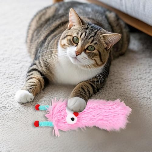 Poo4kark Katzenspielzeug, lustige süße Kissen, lustiges, Selbstunterhaltungswerkzeuge, Haustierkissen, interaktive Katzenkissen für den Innenbereich (B) (A, 11x28cm) von Poo4kark