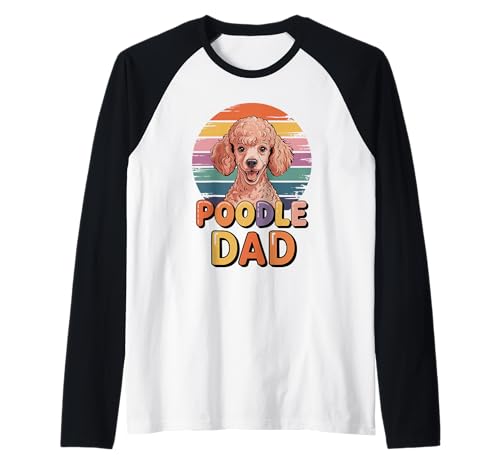 Herren Retro Poodle Dad Poodles Raglan Herren Retro Poodle Dad Poodles Raglan von Poodle Dog Lover Gifts
