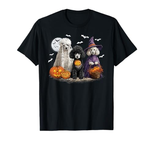 Herren Damen Pudel Happy Halloween Hundeliebhaber T-Shirt von Poodle Dog Pumpkin Happy Halloween