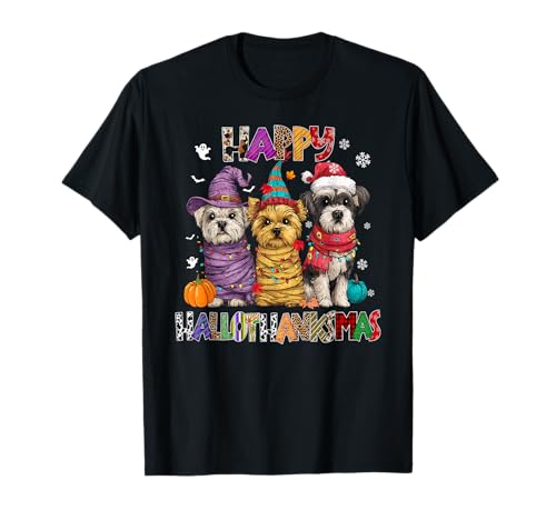 Pudelhunde Weihnachten Happy Hallothankmas Xmas Herren Damen T-Shirt Pudelhunde Weihnachten Happy Hallothankmas Xmas Herren Damen T-Shirt von Poodle Happy Hallothankmas Christmas Dog