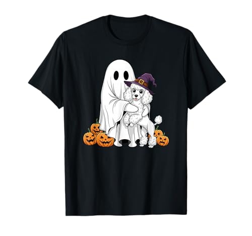 Lustiger Geisterpudel, Kürbis, Halloween, Kinder, Herren und Damen T-Shirt von Poodle Lovers Cute Halloween Outfits for Boy Girl