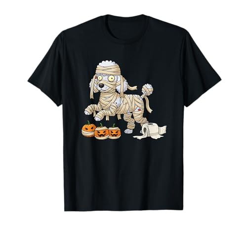 Lustiger Pudel Mama Kürbis Halloween Kinder Herren Damen T-Shirt von Poodle Lovers Cute Halloween Outfits for Boy Girl