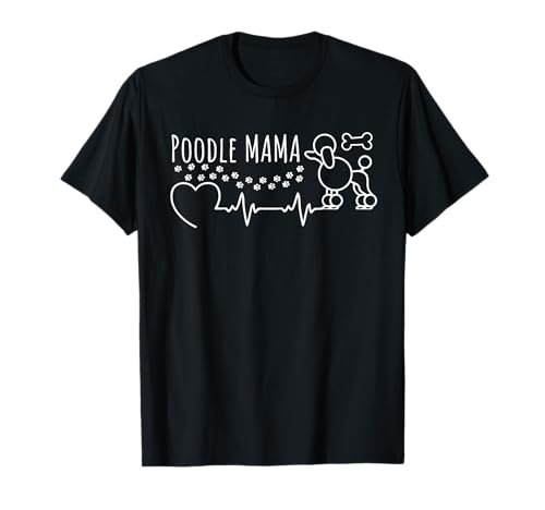 Pudel Mama Herzschlag süßer Pudelliebhaber Hund Mama T-Shirt Pudel Mama Herzschlag süßer Pudelliebhaber Hund Mama T-Shirt von Poodle Mama Heartbeat Collection