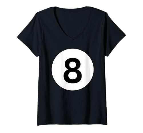Damen Shameless Pool Billard 8-Ball Lip Gallagher Eight-Ball T-Shirt mit V-Ausschnitt Damen Shameless Pool Billard 8-Ball Lip Gallagher Eight-Ball T-Shirt mit V-Ausschnitt von Pool Billard Shameless Eight Ball 8-Ball