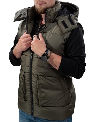 Poolman Herren-Steppweste mit abnehmbarer Kapuze von Poolman