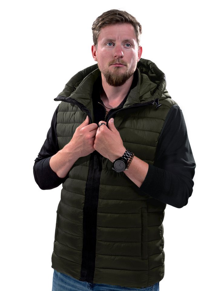 Poolman Steppweste leichte Herren-Steppweste mit Kapuze mit Kapuze von Poolman