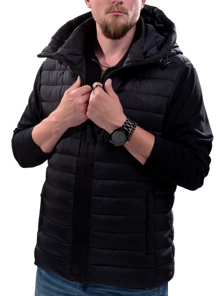 Poolman Steppweste leichte Herren-Steppweste mit Kapuze mit Kapuze von Poolman