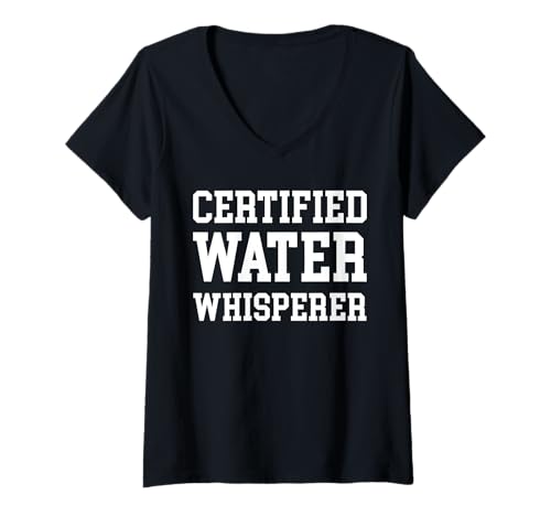 Damen Certified Water Whisperer Pool Guy Pool Cleaner T-Shirt mit V-Ausschnitt Damen Certified Water Whisperer Pool Guy Pool Cleaner T-Shirt mit V-Ausschnitt von Poolreinigung Poolpfleger Designs