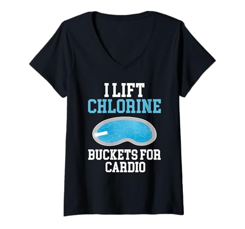 Damen I Lift Chlorine Buckets For Cardio Pool Guy Pool Cleaner T-Shirt mit V-Ausschnitt Damen I Lift Chlorine Buckets For Cardio Pool Guy Pool Cleaner T-Shirt mit V-Ausschnitt von Poolreinigung Poolpfleger Designs