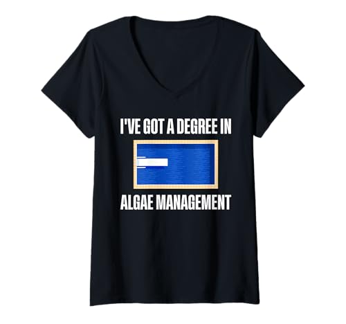 Damen Ive Got A Degree In Algea Managment Pool Guy Pool Cleaner T-Shirt mit V-Ausschnitt Damen Ive Got A Degree In Algea Managment Pool Guy Pool Cleaner T-Shirt mit V-Ausschnitt von Poolreinigung Poolpfleger Designs