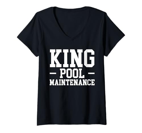 Damen King Of Pool Maintenance Pool Guy Pool Cleaner T-Shirt mit V-Ausschnitt Damen King Of Pool Maintenance Pool Guy Pool Cleaner T-Shirt mit V-Ausschnitt von Poolreinigung Poolpfleger Designs