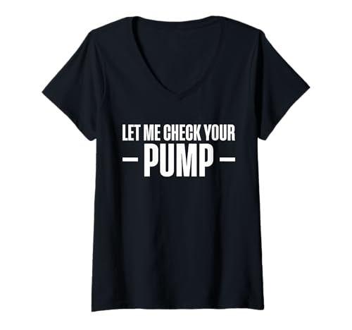 Damen Let Me Check Your Pump Pool Guy Pool Cleaner T-Shirt mit V-Ausschnitt Damen Let Me Check Your Pump Pool Guy Pool Cleaner T-Shirt mit V-Ausschnitt von Poolreinigung Poolpfleger Designs