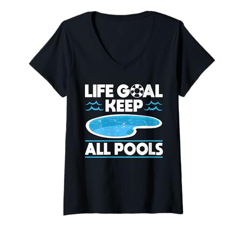 Damen Life Goal Keep All Pools Pool Guy Pool Cleaner T-Shirt mit V-Ausschnitt Damen Life Goal Keep All Pools Pool Guy Pool Cleaner T-Shirt mit V-Ausschnitt von Poolreinigung Poolpfleger Designs